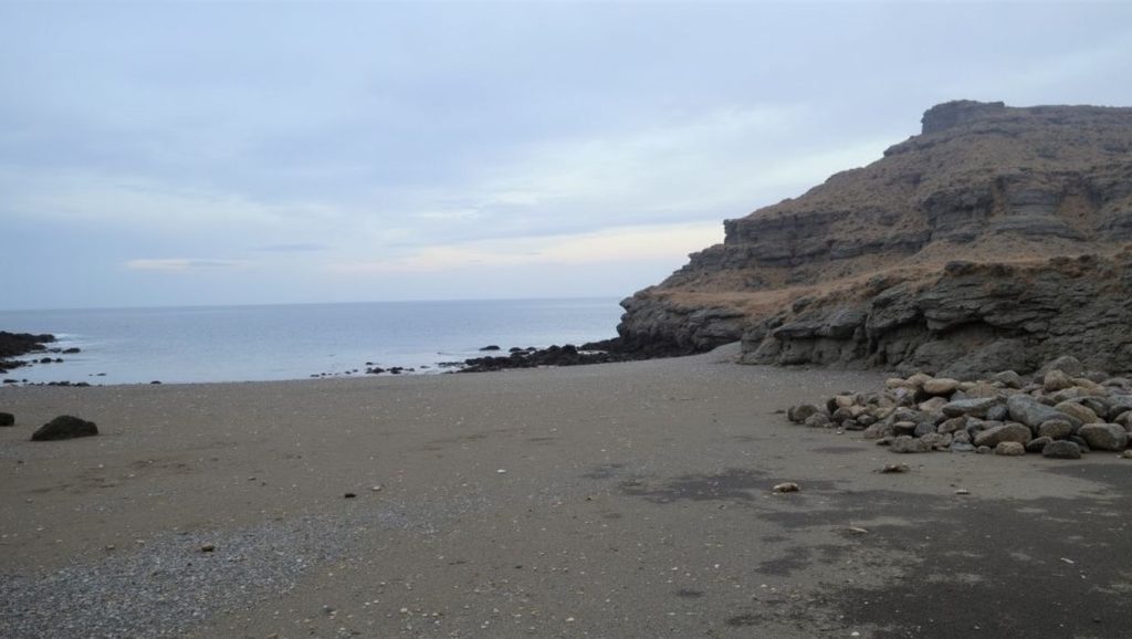 Arena volcánica de Playa Medio Almud, Mogán (Gran Canaria)