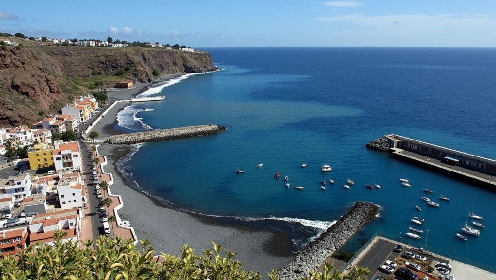 Panorámica de Playa Molino, La Gomera