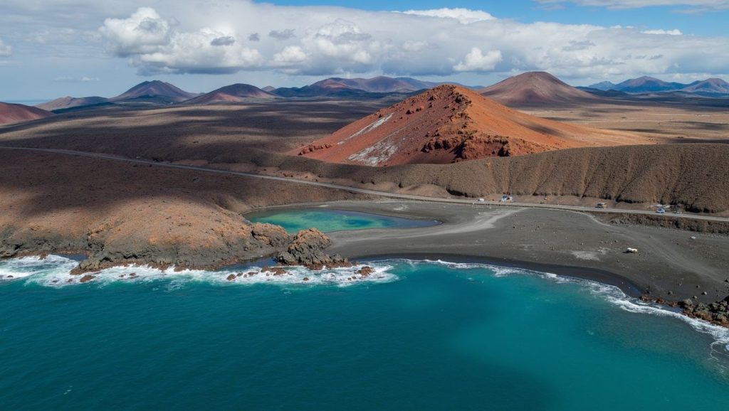 Panorámica de Playa Montaña Bermeja, Lanzarote