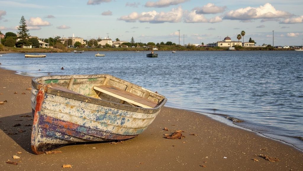 Panorámica completa de Playa Nueva Umbría (Flecha del Rompido, lado Lepe), playa de Lepe