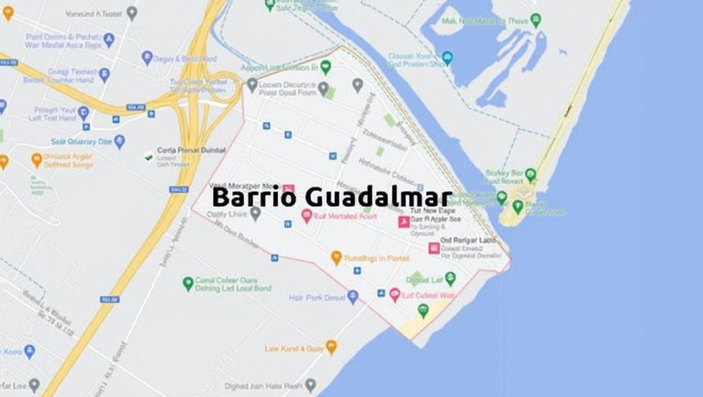 Vista del litoral en Playa Para Perros de Guadalmar, Málaga