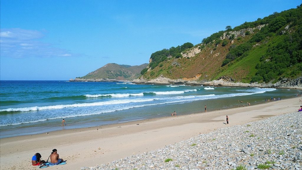 Panorámica de Playa Peñadoiro, Asturias