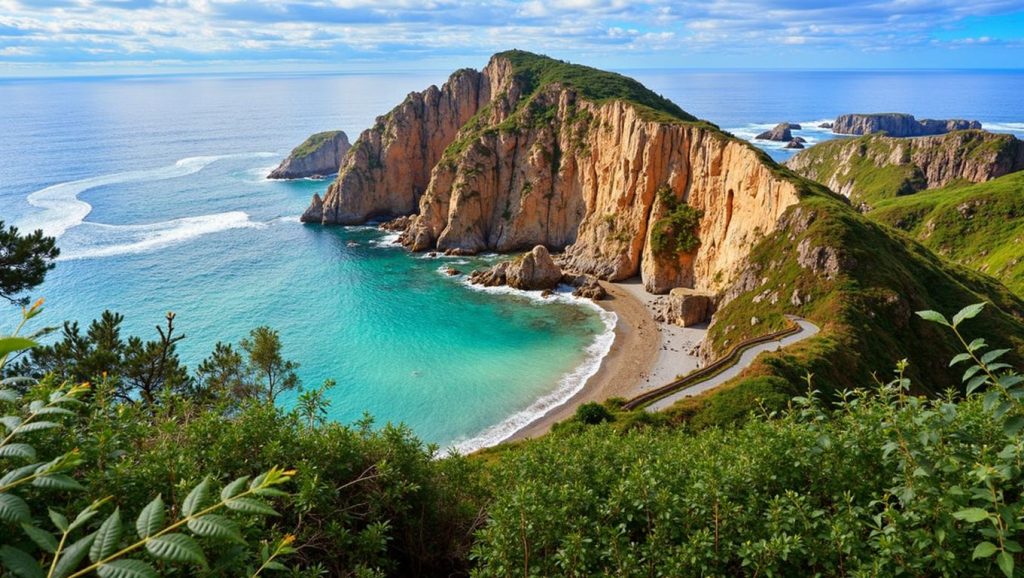 Entorno natural de Playa Peñadoiro en Asturias