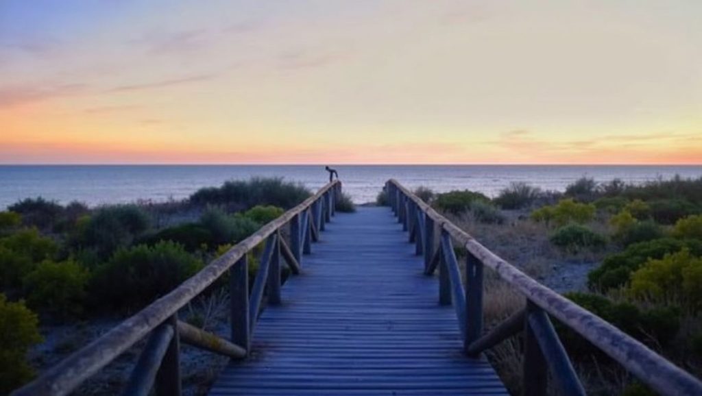 Playa Punta Candor desde la arena, Rota, Cádiz