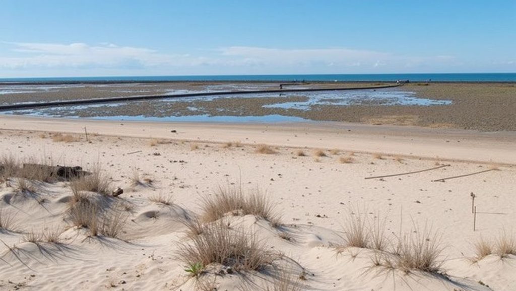 Vista amplia de Playa Punta Candor en Rota, Cádiz