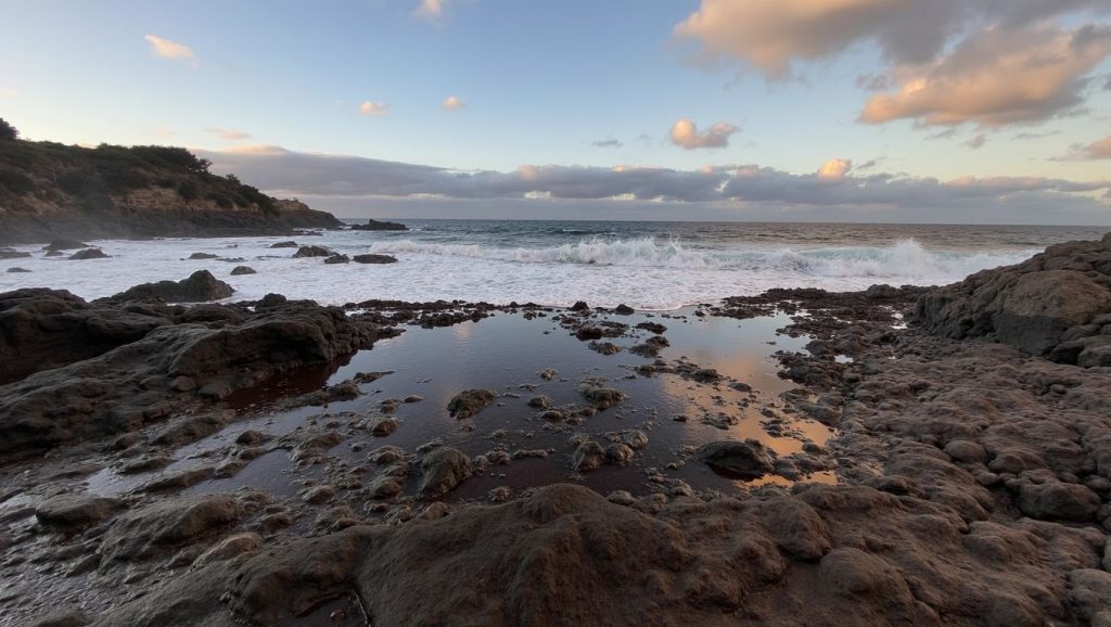 Arena volcánica de Playa Punta del Clavo, Gáldar (Gran Canaria)