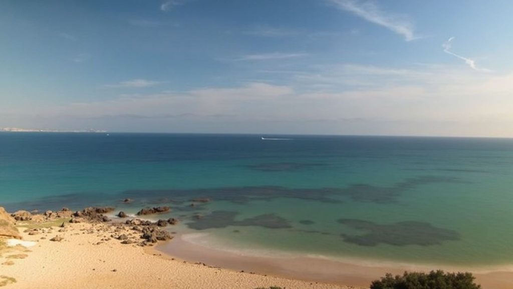 Detalle de arena y agua en Playa Punta Paloma, Tarifa