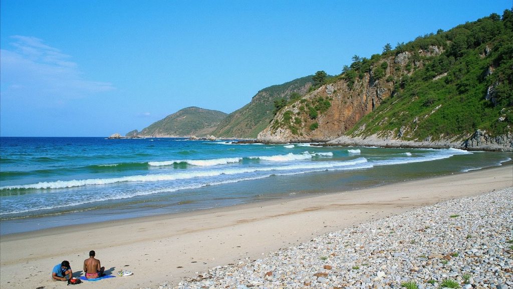 Panorámica de Playa Río Cabo, Asturias