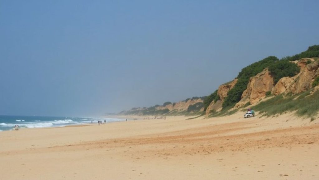 Arena y mar en Calas de Roche, Conil de la Frontera, Cádiz