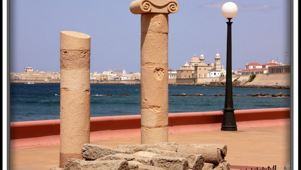 Arena y orilla en Playa Santa María del Mar, Cádiz, Cádiz