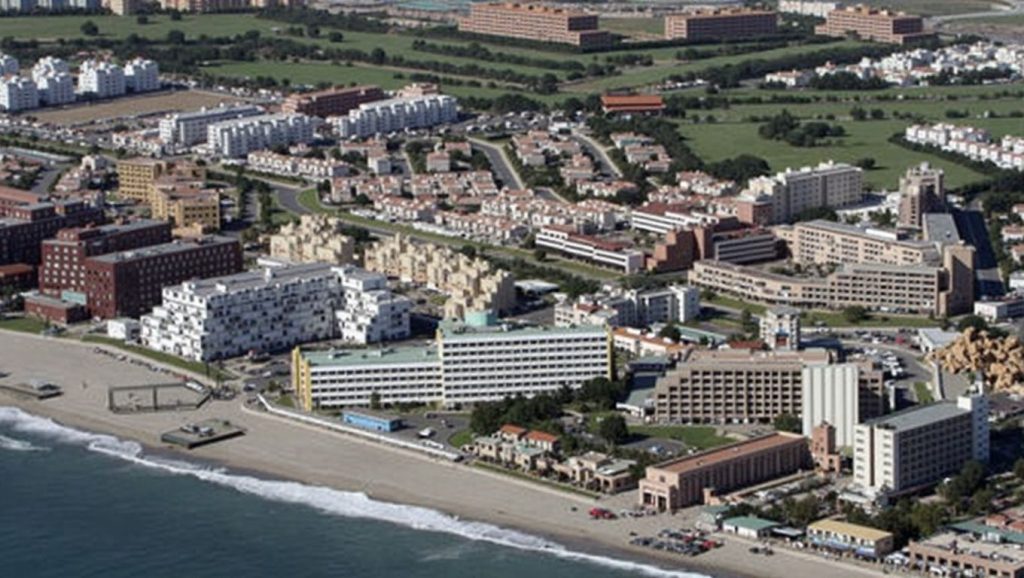 Línea de costa en Playa Serena, Estepona