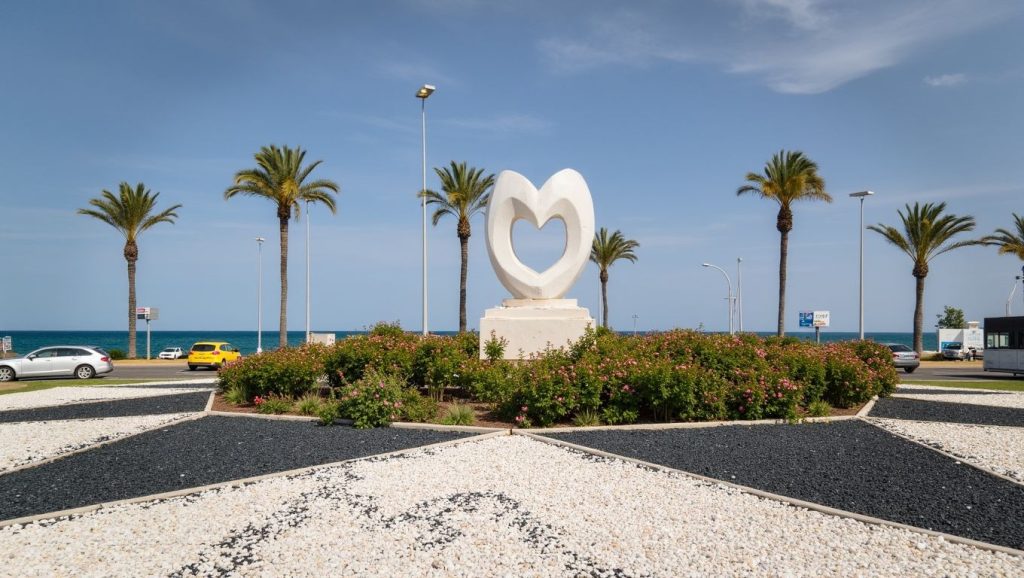 Vista del litoral en Playa Serena, Estepona