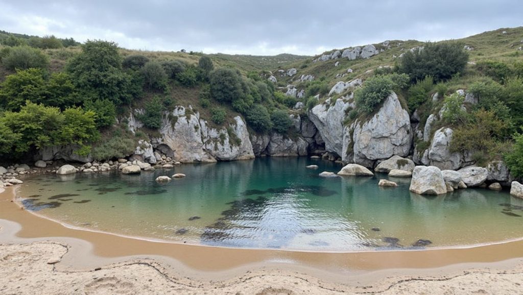 Panorámica de Playa Solfín, Asturias