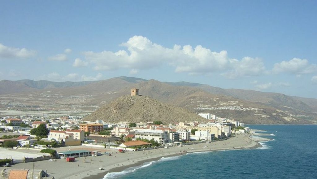 Panorámica completa de Playa Sotillo (Castell de Ferro), playa de Gualchos