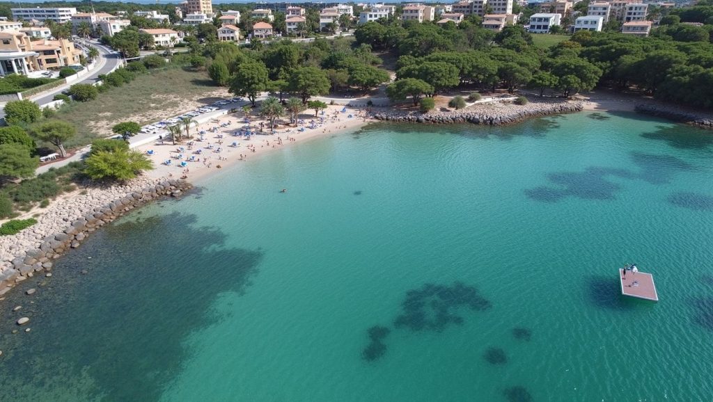 Línea de costa en Porto Colom, Felanitx