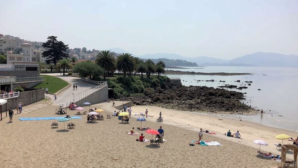 Aguas de Praía da Panadeira en Sanxenxo (Pontevedra)
