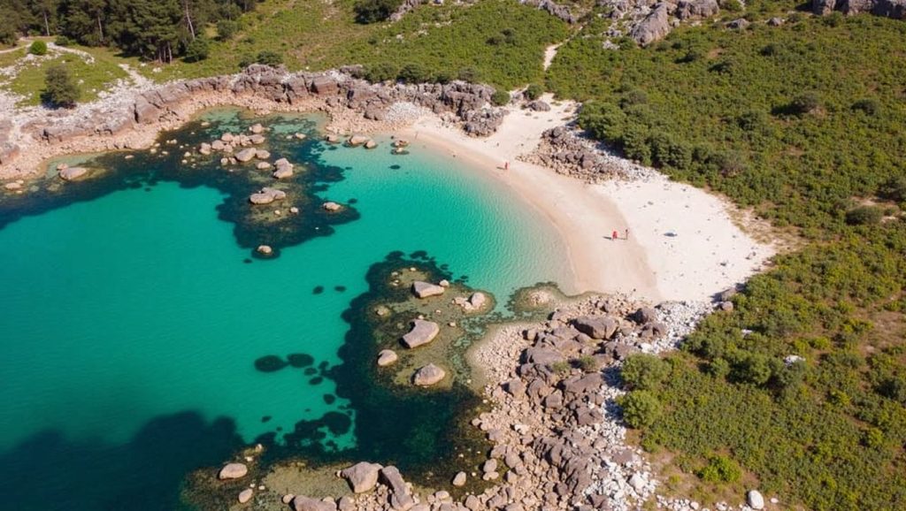 Costa de Praíña do Cagallón en Cangas de Morrazo, Pontevedra