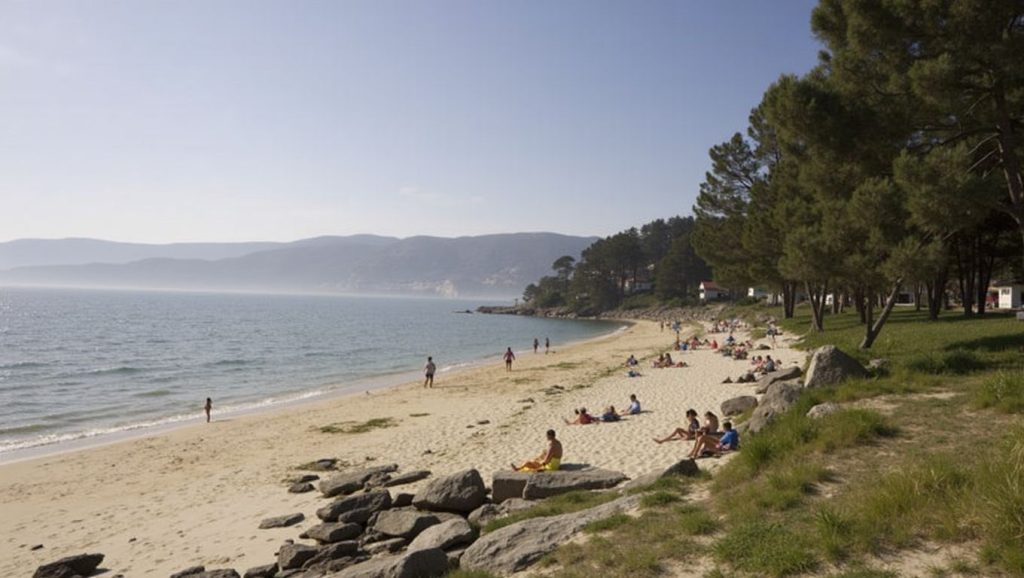 Panorámica de Praia Cabeceira, Pontevedra