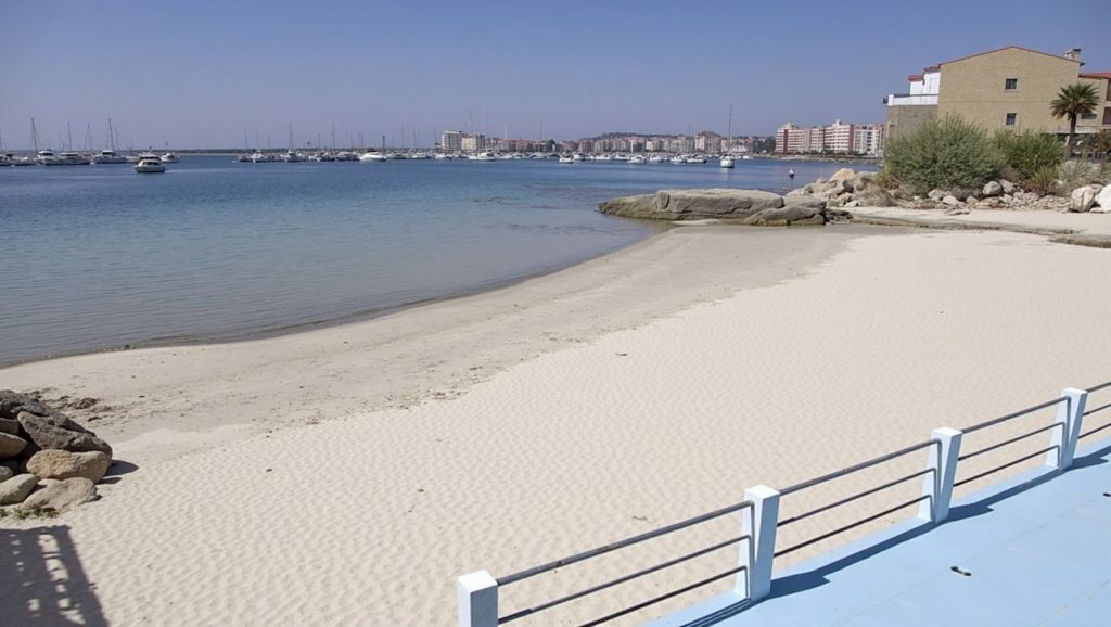 Ría y costa de Praia Carabuxeira en Sanxenxo, Pontevedra