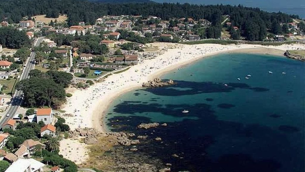 Aguas de Praia Carabuxeira en Sanxenxo (Pontevedra)