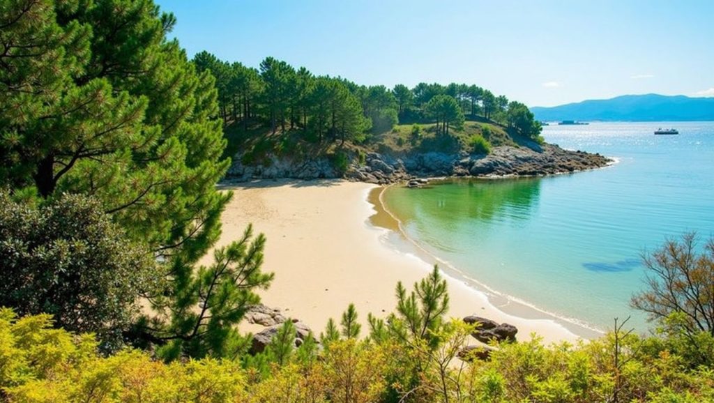 Aguas de Praia da Abeleira en Paderne (A Coruña)
