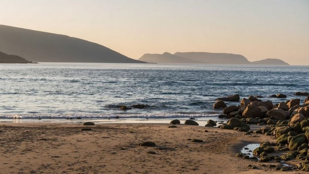 Agua y arena en Praia da Aduana de Corón, Galicia