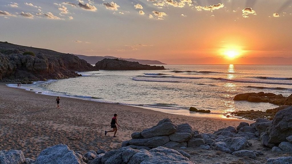 Detalle del agua en Praia da Aduana de Corón, Galicia, A Coruña