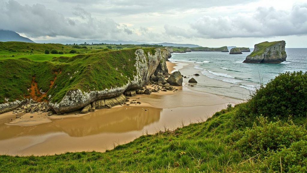 Acantilados y costa de Praia da Arbosa, Asturias (Asturias)