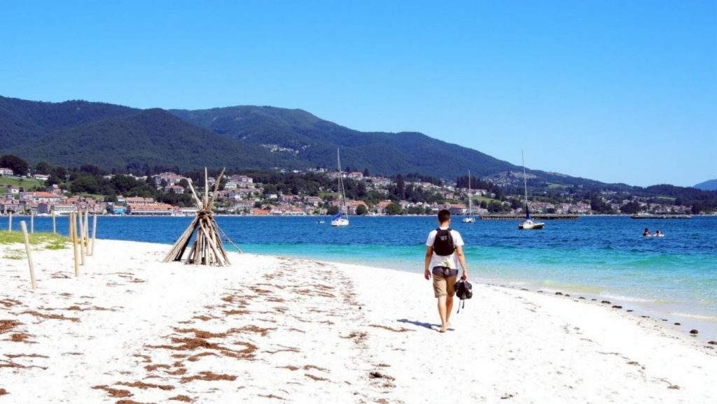 Praia da Area da Illa en Marín (Pontevedra)