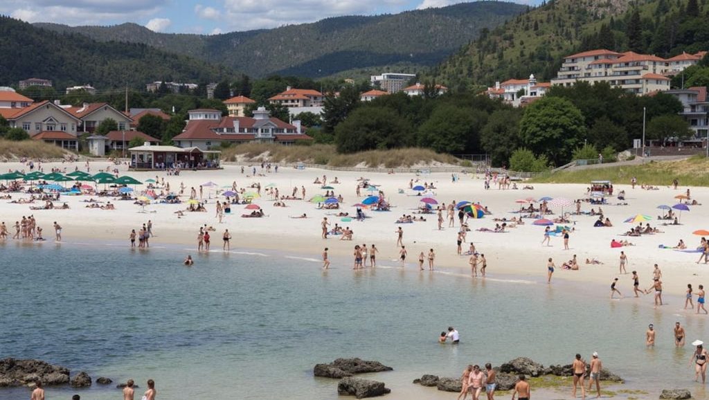 Entorno natural de Praia da Area da Illa en Pontevedra