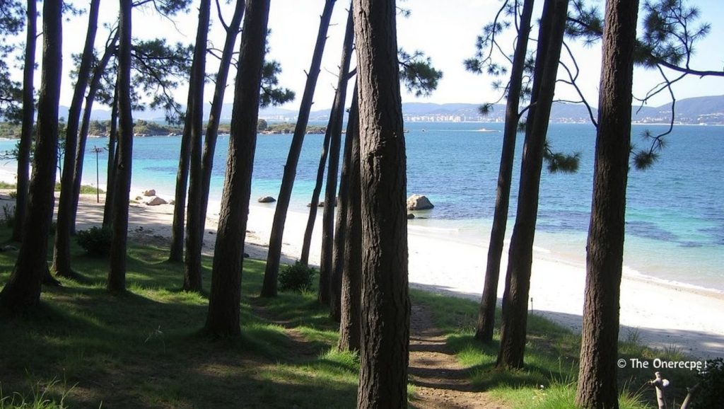 Acceso a Praia da Area da Secada desde el aparcamiento, Galicia