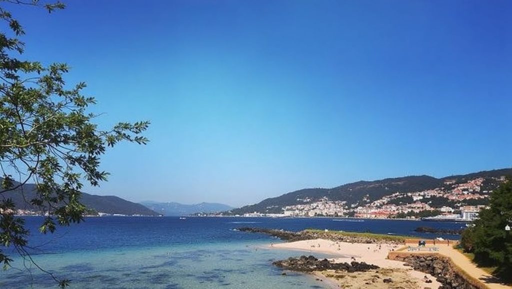 Panorámica de Praia da Area de Cabanas, Pontevedra