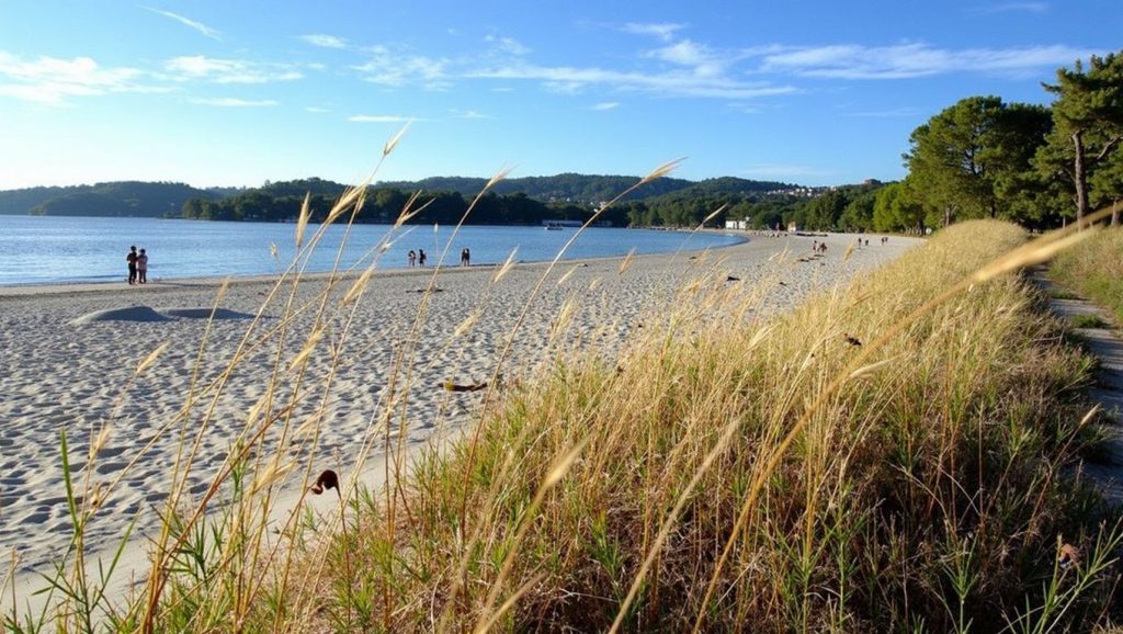 Aguas de Praia da Area de Cabanas en Redondela (Pontevedra)