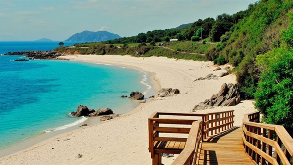 Panorámica de Praia da Area dos Cans, Pontevedra