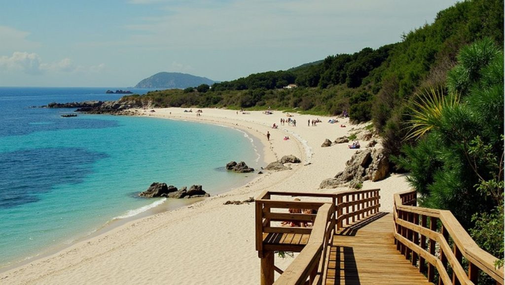 Costa de Praia da Area dos Cans en Bueu, Pontevedra