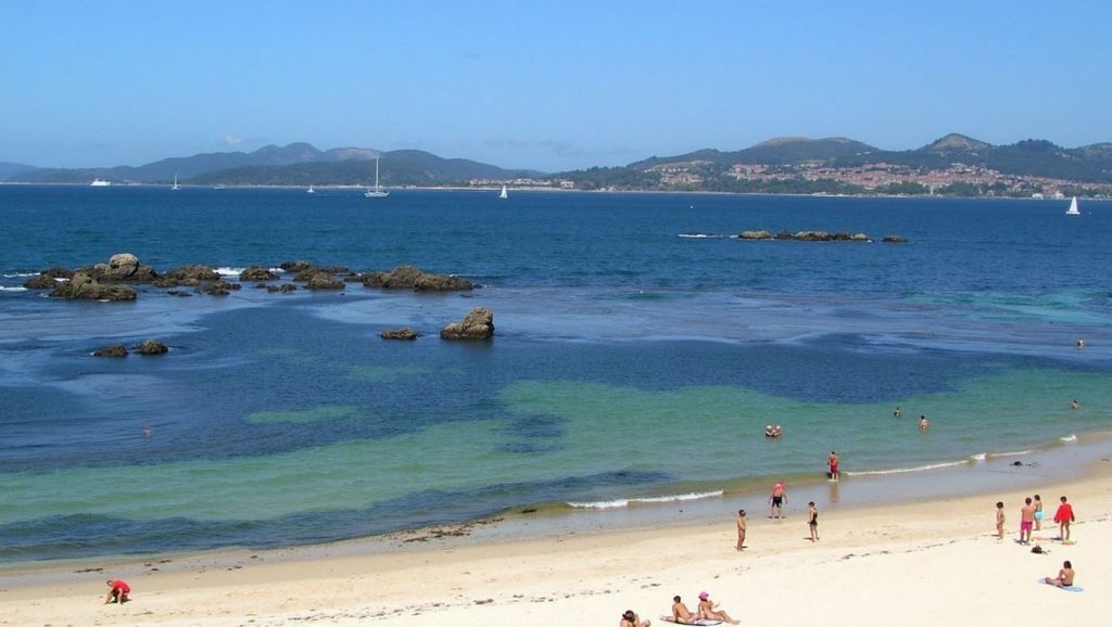 Aguas de Praia da Area dos Viños en Vigo (Pontevedra)
