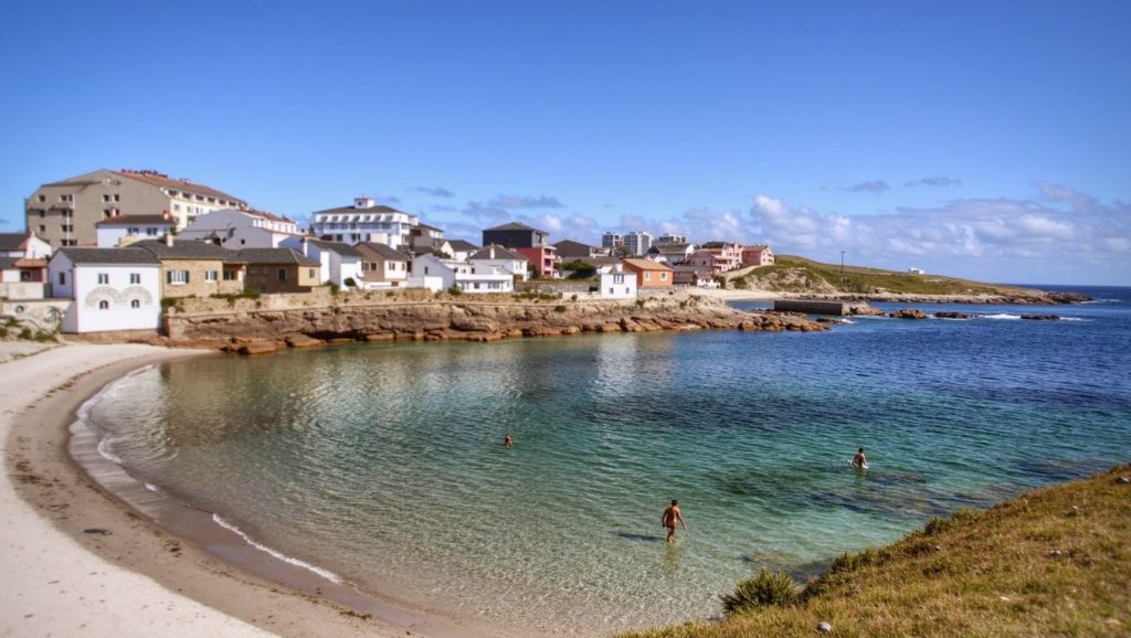 Ría y costa de Praia da Area Grosa en Cervo, Lugo