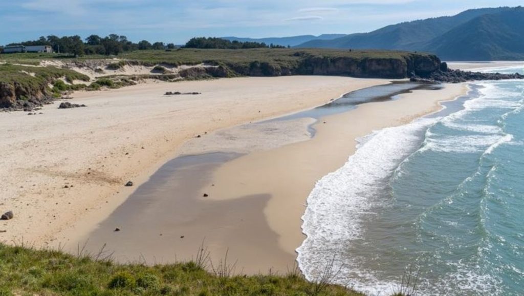 Panorámica de Praia da Area Pequena, A Coruña