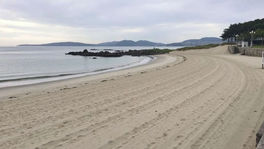 Panorámica de Praia da Argazada, Pontevedra