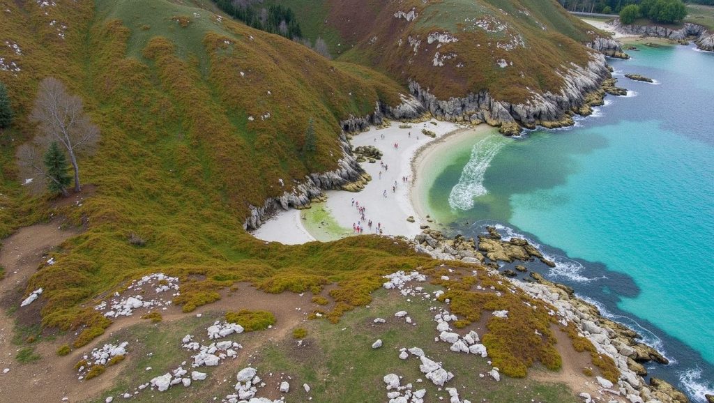 Aguas de Praia da Arnela Grande en A Laracha (A Coruña)