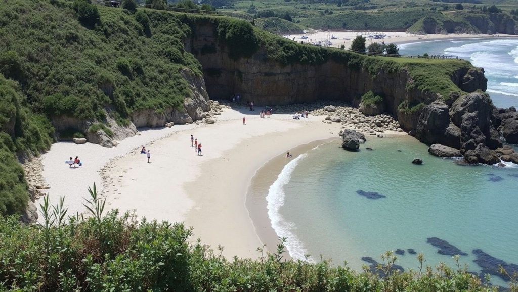 Panorámica de Praia da Arnela Pequena, A Coruña
