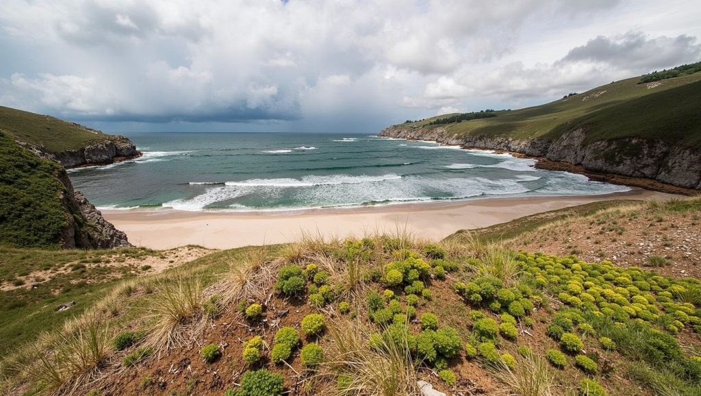 Acantilados y costa de Praia da Arnela Pequena, A Laracha (A Coruña)