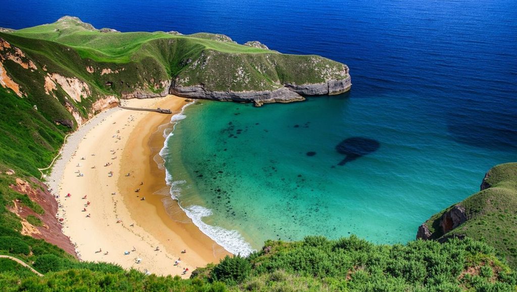 Panorámica de Praia da Balea, Asturias