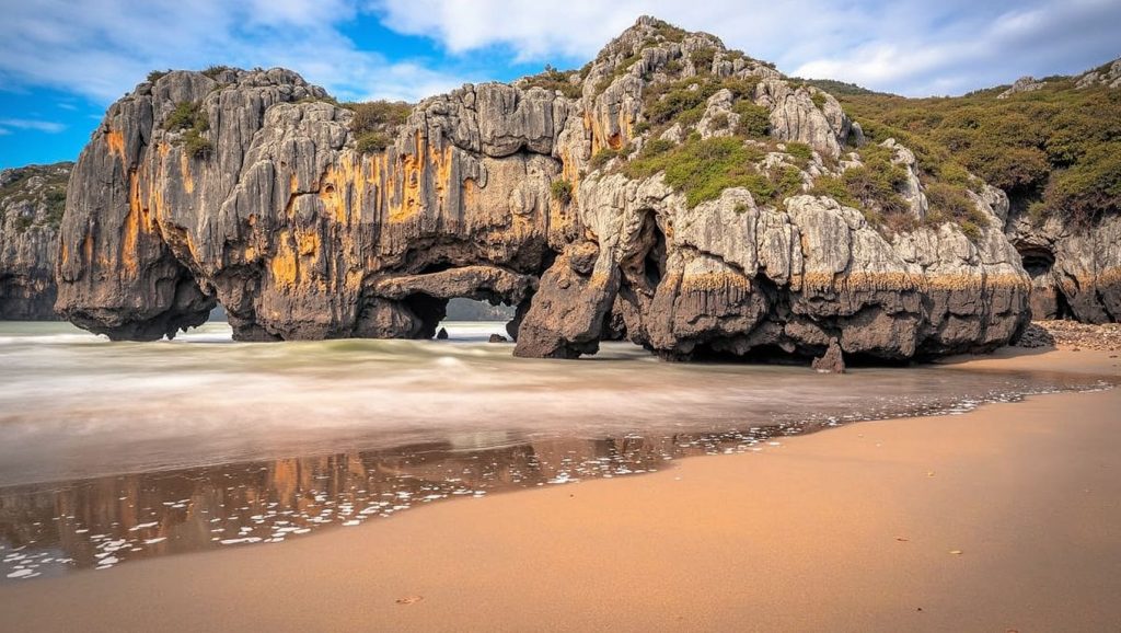 Entorno natural de Praia da Balea en Asturias