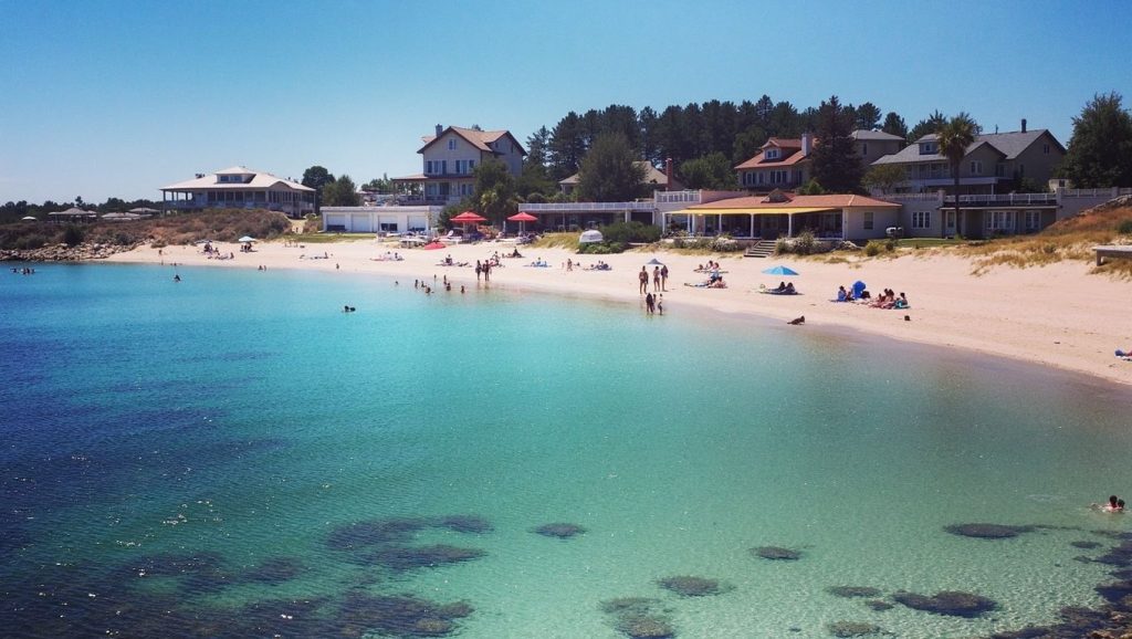 Costa de Praia da Barrosa en O Grove, Pontevedra