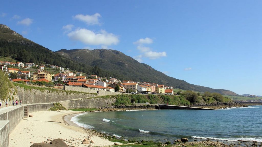 Ría y costa de Praia da Barxa de Oia en Vigo, Pontevedra