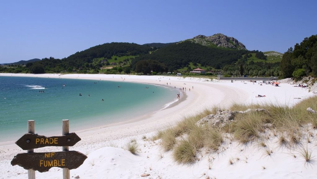 Praia da Bucieira en Bueu (Pontevedra)
