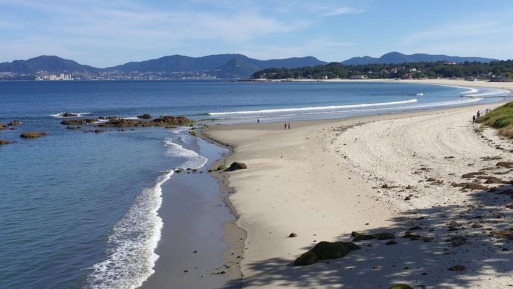 Entorno natural de Praia da Calzoa en Pontevedra
