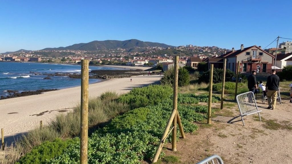 Panorámica de Praia da Cansadoura, Pontevedra