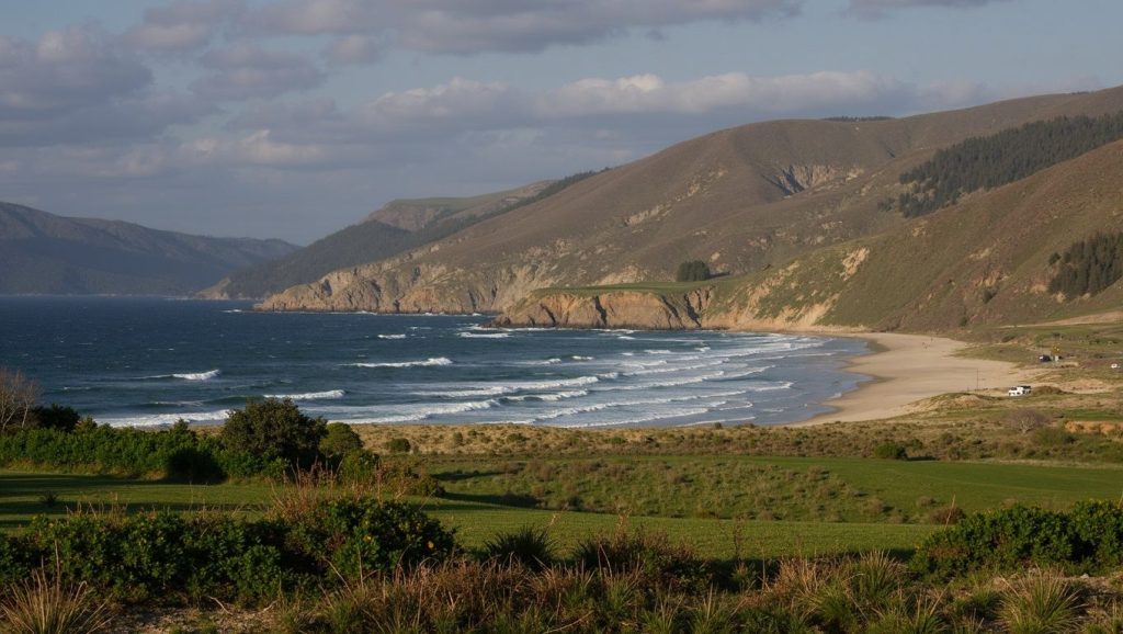 Ría y costa de Praia da Canteira de Marracoi en Ferrol, A Coruña
